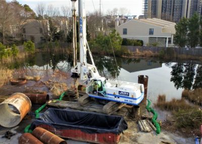 Soilmec Vertical Drill over Water